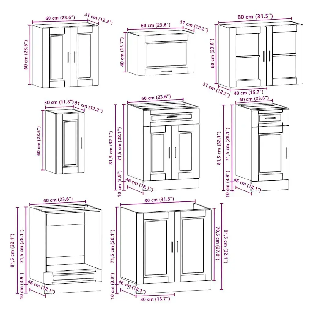 Kitchen/dining storage cabinet VidaXL 3314844 Photo 8
