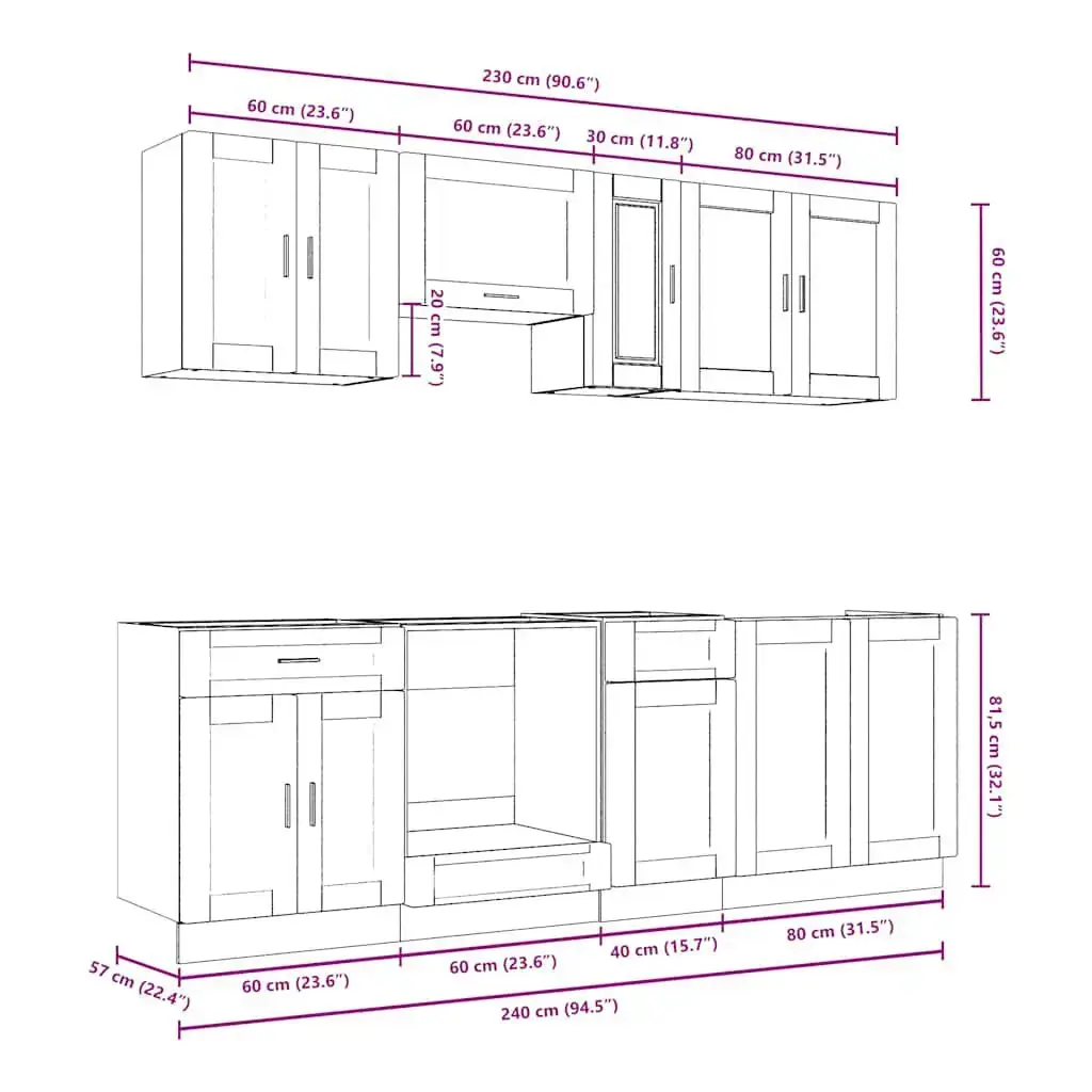 Kitchen/dining storage cabinet VidaXL 3314844 Photo 9