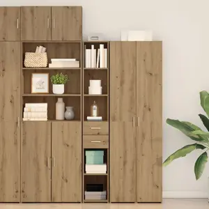 Высокий шкаф VidaXL 30 x 42.5 x 225 см Черный дуб