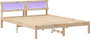 Каркас кровати VidaXL 160 x 200 см Коричневый Массив сосны