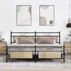 Каркас кровати VidaXL 3325101 дуб 207×207 см Photo 2