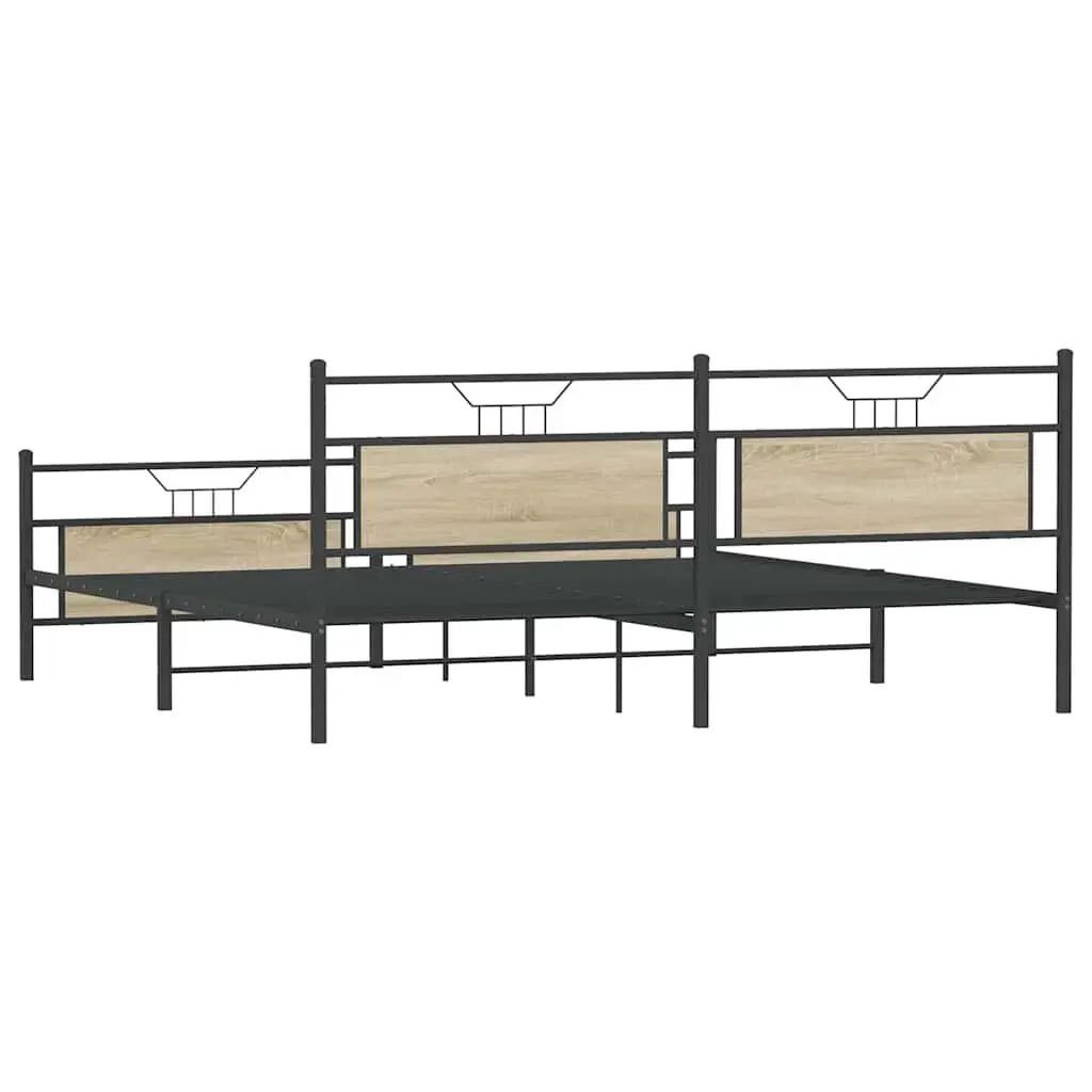 Каркас кровати VidaXL 3325101 дуб 207×207 см Photo 7