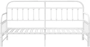 Gultas rāmis VidaXL balts metāla 80 x 200 cm salokāms