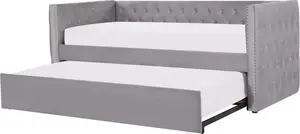 Gulta Shumee GASSIN izvelkama velūra 90 x 200 cm pelēka