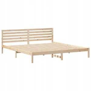 Каркас кровати VidaXL 180 x 210 см Коричневый Сосна массив