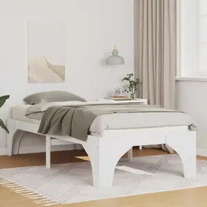 Каркас кровати VidaXL модель 873008 белый 80 x 200 см из сосновой древесины