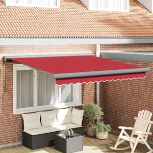 Ткань для выдвижной ручной маркизы VidaXL 300x250 см красная (для рамы 3x2,5 м)