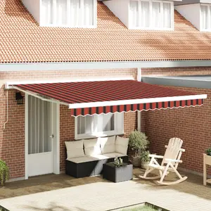 Automātiski ievilkams markīze VidaXL 400x300 cm oranži-brūns