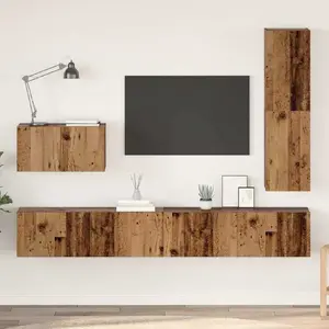 Набор тумб под ТВ VidaXL 4 шт Старое дерево 30.5 x 30 x 110 см
