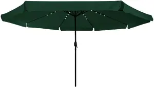 Parasol outdoor VidaXL 42003645 green forest polyester large with adjustable tilt