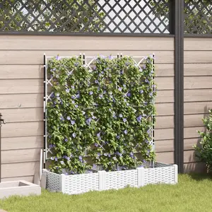 Outdoor Storage Box VidaXL 120 x 40 x 125.5 cm White Plastic