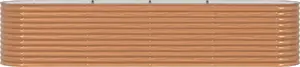 Кашпо VidaXL модель 42011325 с видом дерева, оцинкованная сталь 400 x 80 x 81 см