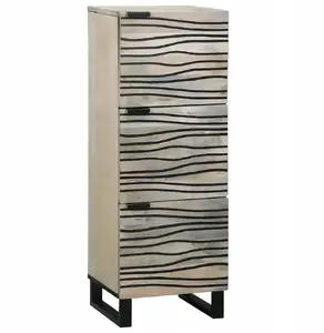 Шкаф для медиа и стеллаж VidaXL 40 x 33,5 x 110 см, белый и чёрный
