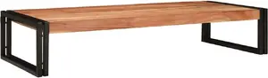 Vannas istabas plaukts VidaXL 120 x 50 x 23 cm no mango cieta koka ar dzelzs rāmi