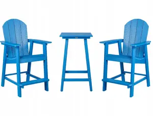 Набор мебели для балкона Beliani ADIRONDACK Синий — кресла и небольшой стол