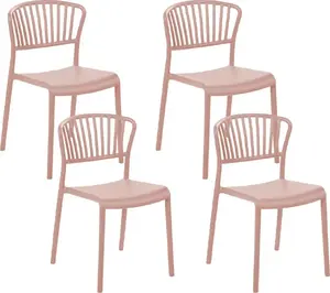 Dining chair set Beliani GELA, 4 pieces, pink