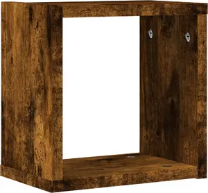 Настенные полки 4 шт. VidaXL, инженерная древесина, дымчатый дуб, 26 x 15 x 26 см