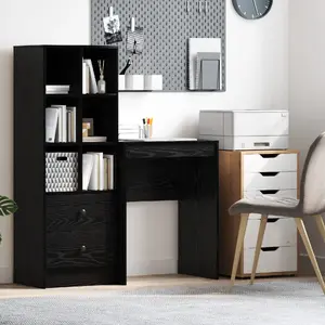Desk VidaXL model 869371, black, 60 cm x 40 cm compact work desk