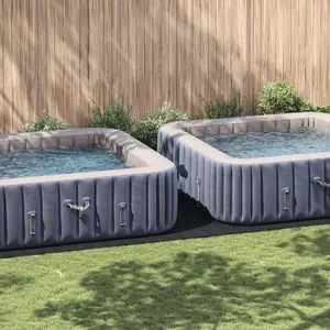 Pool cover VidaXL rectangular black plastic 820 x 420 cm