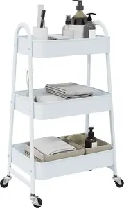 Storage Cart VidaXL 3-Tier White 42 x 41.5 x 77 cm, model 4012382
