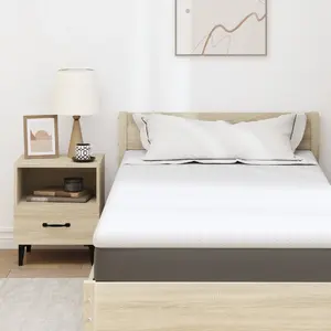 Matracis pārvalks VidaXL 90 x 200 cm Balts — aizsargpārklājs, elastīgs