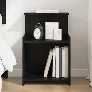 Тумбочка VidaXL 40x35x60 см Черный дуб Инженерная древесина