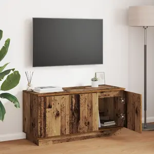 TV skapis VidaXL Stare Drewno 100x38x49 cm, inženierijas koks