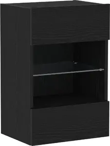 ТВ-тумба VidaXL модель 863096 с LED, цвет черный дуб, 40×30×60,5 см