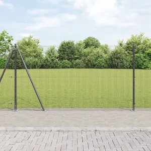 Metināta stiepļu žoga VidaXL 1,2 x 50 m pelēks tērauds ar 13 flančām
