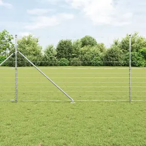 Ограждение 1,4 x 25 м из оцинкованной стали VidaXL