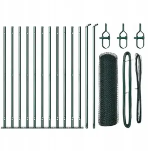 Wire Mesh Fence VidaXL hexagonal 0.6 x 25 m green steel