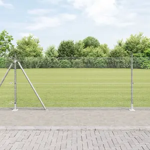 Комплект столбов для забора VidaXL 2 шт. Оцинкованная сталь 25 x 1 м