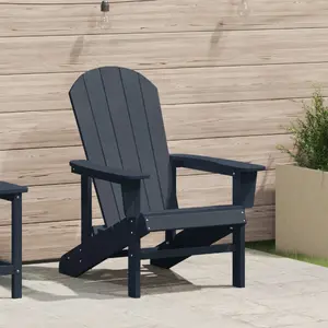 Āra Adirondack krēsls VidaXL modelis 42006622 HDPE 74x82x91 cm zils