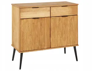 Two-door cabinet Beliani TIMMINS in light wood finish, model 556375