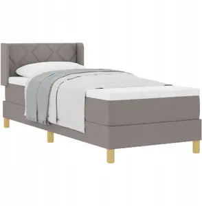 Континентальная кровать с матрасом VidaXL 80x200 см таупa, ткань Lumarko
