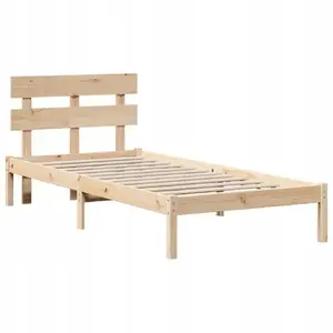 Каркас кровати с изголовьем VidaXL Lumarko 80x200 см массив сосны