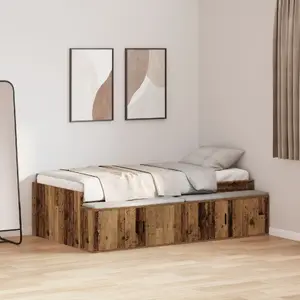 Рамка для хранения под кровать VidaXL 80x200 см Старое дерево
