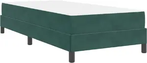 Кровать континентальная VidaXL 80 x 220 см тёмно-зелёная с матрасом