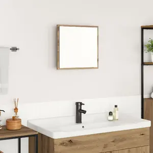 Bathroom LED Mirror VidaXL 40 x 8.5 x 37 cm – Engineered Wood Frame
