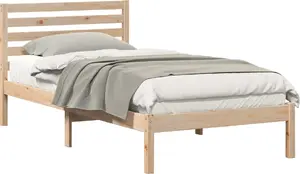 Каркас кровати VidaXL 100 x 200 см Коричневый Массив сосны