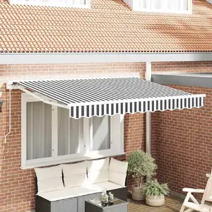 Выдвижная маркиза VidaXL 350x200 см, антрацит и белый