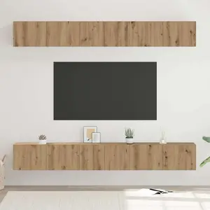 Набор тумб под ТВ VidaXL 6 шт. с полкой, отделка дуб artisan, 60 x 30 x 35 см
