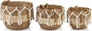 Affek Design BALI set of 3 baskets L 33×h27 cm, M 29×h24 cm, S 24×h21 cm