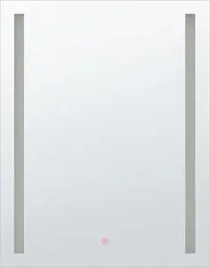 Настенное зеркало Beliani MARTINET с LED 60 x 80 см серебристое
