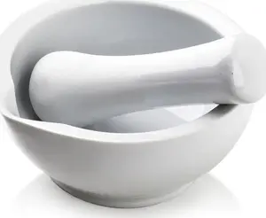 Sausa trauka un koka piparmētru komplekts affek design BASIC Moździerz 14 x h6,5 cm, keramika