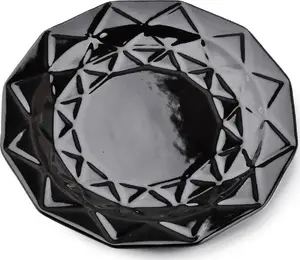 Dinner Plate affek design ADEL BLACK 24 cm ceramic, black