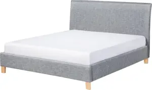 Тканевая кровать Beliani SENNEZ 160 x 200 см, серый