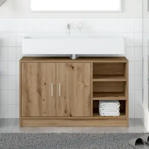 Тумба под раковину VidaXL 90x29x55 см Дуб, инженерная древесина