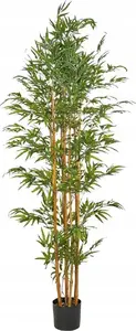 Искусственное комнатное растение Beliani Bamboo 220 см, бамбук в горшке, высокая декоративная композиция