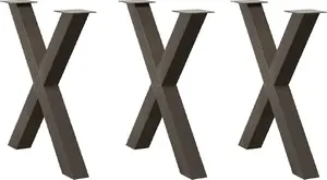Ножки для обеденного стола VidaXL набор 3 шт., регулировка высоты 72–73 см, сталь, Ø 70 мм
